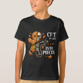 面白いクリスマス　私の人生を切って　ジンジャーブレッド Tシャツ (正面)