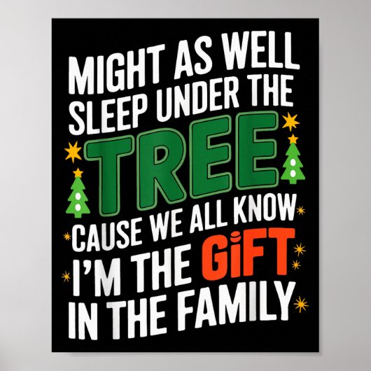 面白いクリスマスTシャツ 子供 メンズ クリスマスパジャマ ポスター (正面)