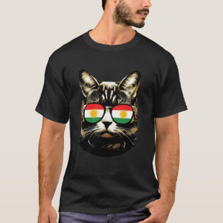 面白いクルディスタンの猫のデザインの服 クルド人の猫の飼い主 Tシャツ