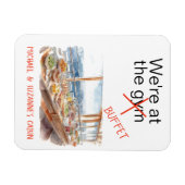 面白いクルーズのジムの食事エリアのドアマーカー マグネット (横)