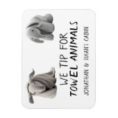 面白いクルーズドアマーカー - タオルアニマル マグネット (縦)