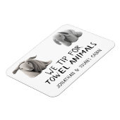 面白いクルーズドアマーカー - タオルアニマル マグネット (左側)