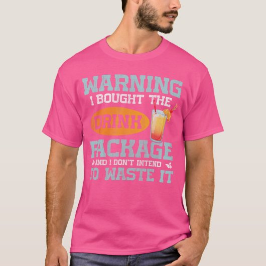 面白いクルーズ船のドリンクP Tシャツ (正面)