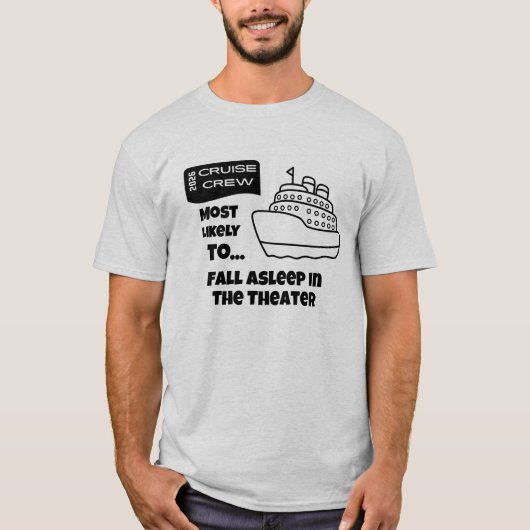 面白いクルーズTシャツ 就寝率トップの演劇ファン Tシャツ (正面)