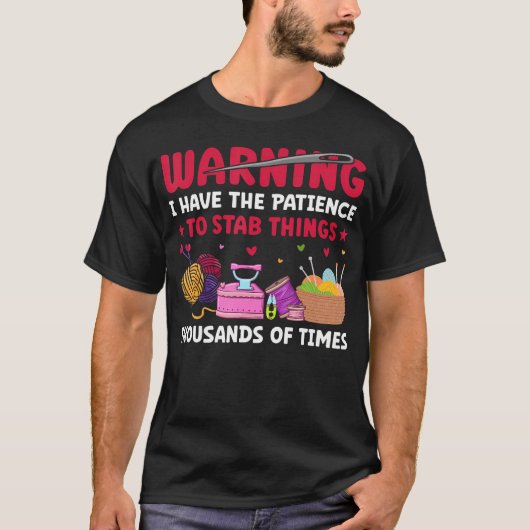 面白いクロスステッチ ニールポイント用品 裁縫 Tシャツ (正面)