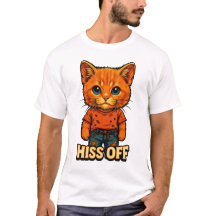 面白いクールな猫の引用Tシャツ