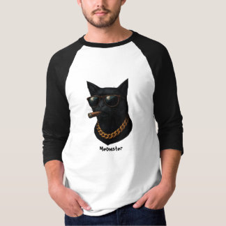 面白いクールキャットシャツ - MeowsterギャングスターキャットTシャツ Tシャツ