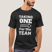 面白いグッズ チームのために我慢する Tシャツ (正面)