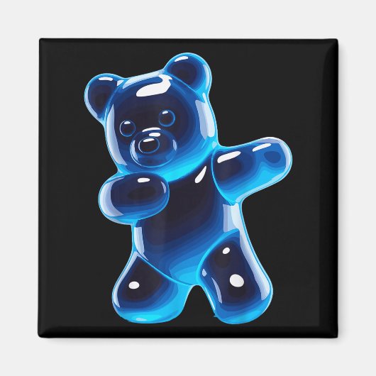 面白いグミベアアート メンズ レディース キッズ キャンディベア マグネット (正面)