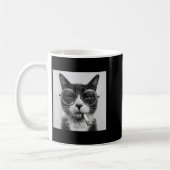 面白いグラフィック猫喫煙大人おもしろ _1  コーヒーマグカップ (左)