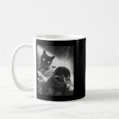 面白いグラフィック猫宇宙飛行士自撮り _1 コーヒーマグカップ (左)