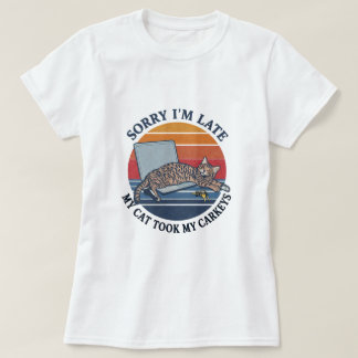 面白いグラフィック猫Tシャツ Tシャツ