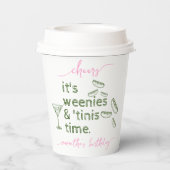 面白いグリーンウィニー&ティニス マーティニ バースデーパーティー 紙コップ (裏面)