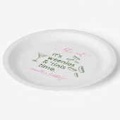 面白いグリーンウィニー＆ティニス マーティニ 誕生日パーティー ペーパープレート (アングル)