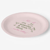 面白いグリーンウィーニー＆ティニーズマーティニーバースデーパーティー ペーパープレート (アングル)