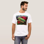 面白いグリーンカメレオン Tシャツ (正面フル)