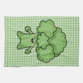 面白いグリーンブロッコリー キッチン タオル (横)
