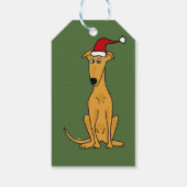 面白いグレイハウンド犬クリスマスギフトタグ ギフトタグ (裏面)