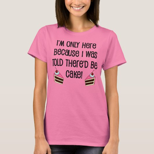 面白いケーキのTシャツ Tシャツ (正面)