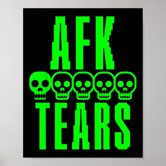 面白いゲーマーのゲームに対する皮肉がキーボードから離れて放置中 AFK ポスター (正面)
