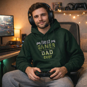 面白いゲーマーのパパ ファーザーズデー パーカ