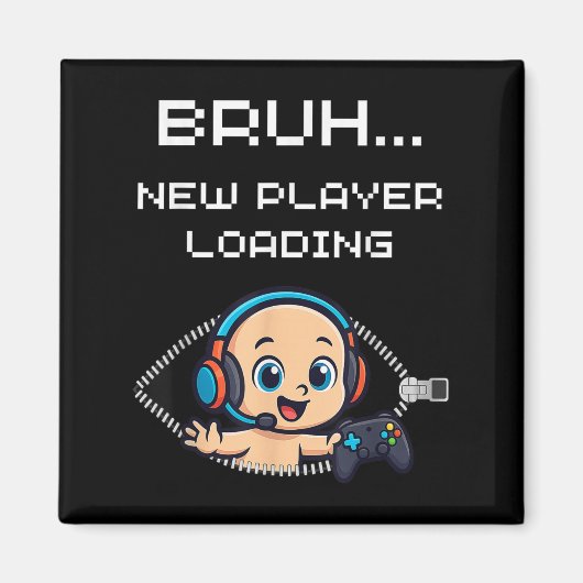 面白いゲーマーの妊娠発表 – 新しいプレイヤー登場 マグネット (正面)