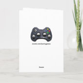面白いゲーマーの誕生日カード カード (裏面)