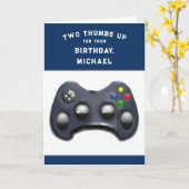 面白いゲーマーの誕生日カード カード (黄色い花)