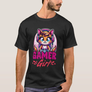 面白いゲーマー猫ゲームビデオゲーム愛好家コンピュータ Tシャツ