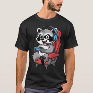 面白いゲーマー・アライグマ・ゲーム好き Tシャツ
