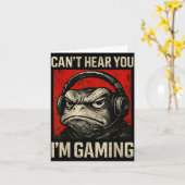 面白いゲーマー マピーフロッグ アート メンズ レディース ボーイズ ビデオゲーム カード (黄色い花)