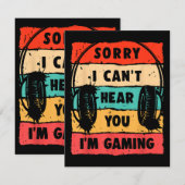 面白いゲーマーTシャツ　ティーンズ男子 メンズ ビデオゲーム エンクロージャーカード (正面/裏面)