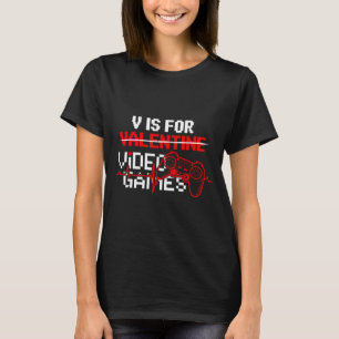 面白いゲーマーVはビデオゲームの少年男性Tシャツの価値 Tシャツ