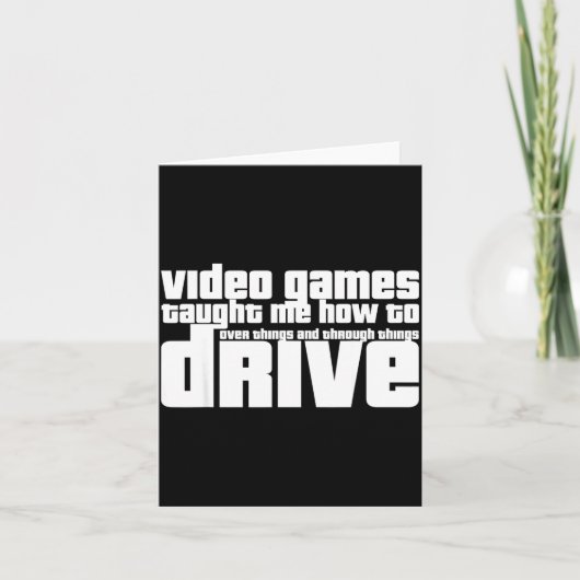 面白いゲーミング 新米ドライバー ゲーム 運転教官 カード (正面)