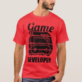 面白いゲーム開発者の家族 Tシャツ (正面)