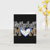 面白いゲーム 女性バレーボール レパードボール ママ 母 カード (黄色い花)