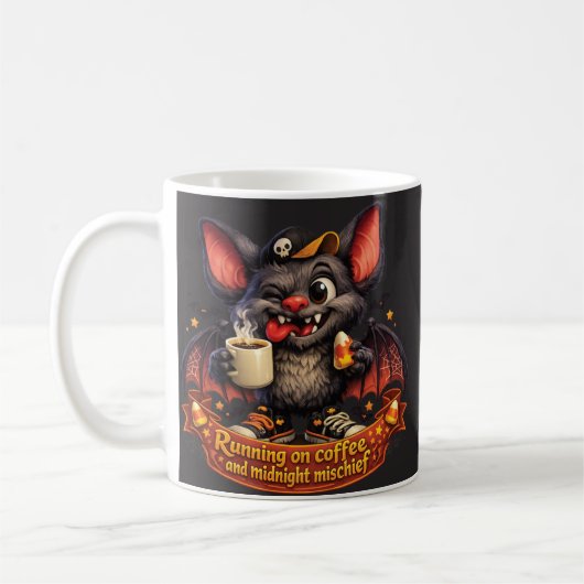 面白いコウモリ コーヒーマグカップ (左)