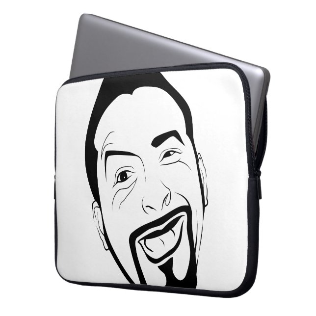 面白いコクスマン ラップトップスリーブ (正面左)