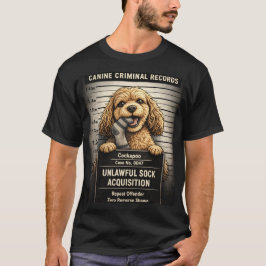 面白いコッカプー マグショットTシャツ ギフト Tシャツ