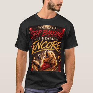 面白いコッカプーTシャツ　吠えるのをやめてアンコール！ギフト Tシャツ