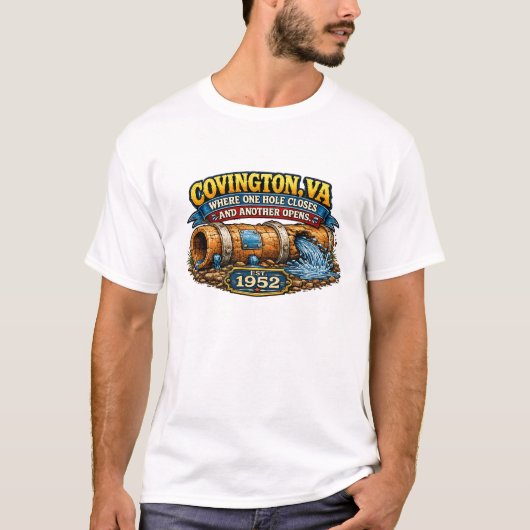 面白いコビントンウォーターパイプTシャツ Tシャツ (正面)
