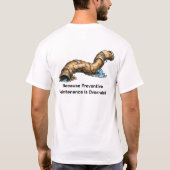 面白いコビントンウォーターパイプTシャツ Tシャツ (裏面)