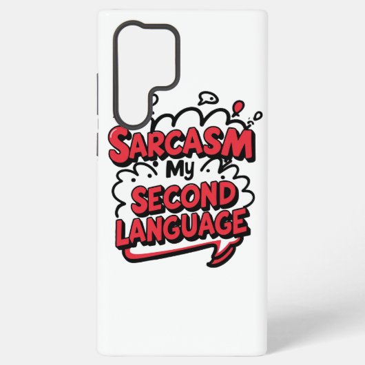 面白いコミック本の皮肉 私の第二言語 SAMSUNG GALAXYケース (裏面)