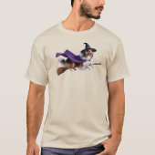 面白いコリー魔女Tシャツ Tシャツ (正面)
