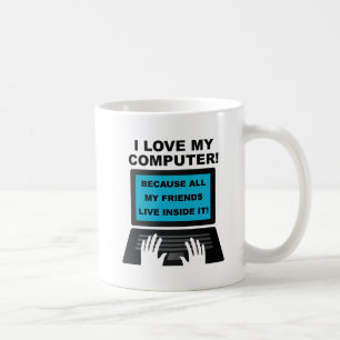 面白いコンピューターの友達のマグカップ コーヒーマグカップ