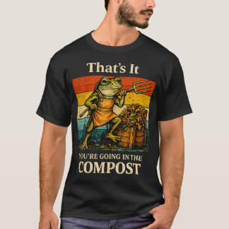 面白いコンポスト行きだね カエル Tシャツ