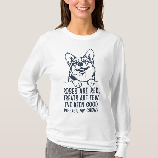 面白いコーギーの詩 Tシャツ (正面)