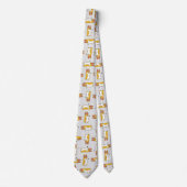 面白いコーギー柄の漫画 ネクタイ (正面)