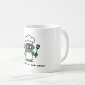 面白いコーダーマグ — git commit made pasta コーヒーマグカップ (正面右)