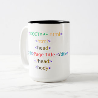 面白いコーディングのコーヒーカップ ツートーンマグカップ
